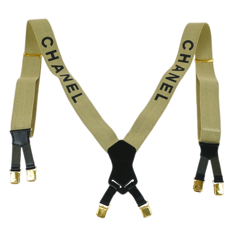 Chanel Suspenders Beige Small Good