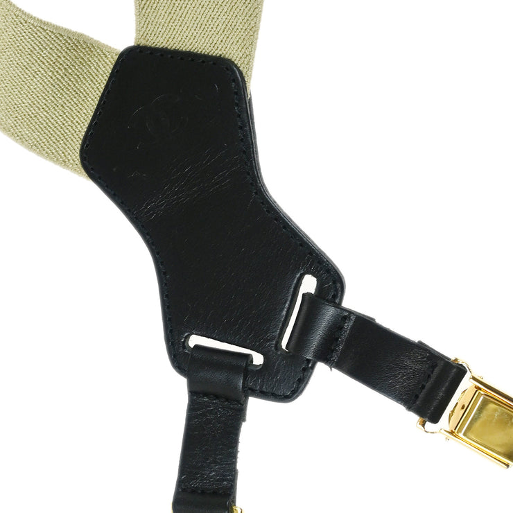 Chanel Suspenders Beige Small Good