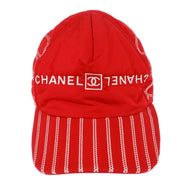 Chanel Sport Line Cap Hat Red #M Small Good