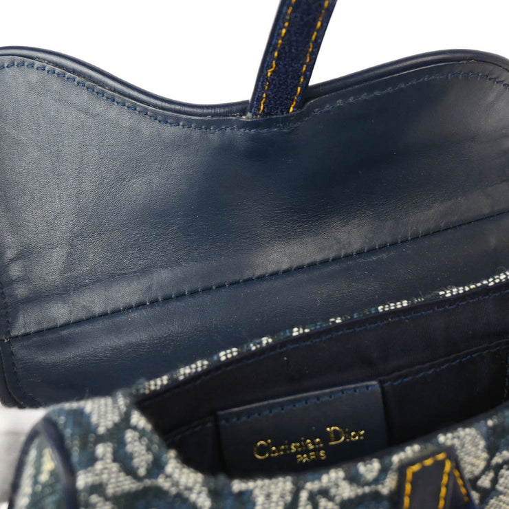 Christian Dior * 2000 Navy Trotter Saddle Pouch