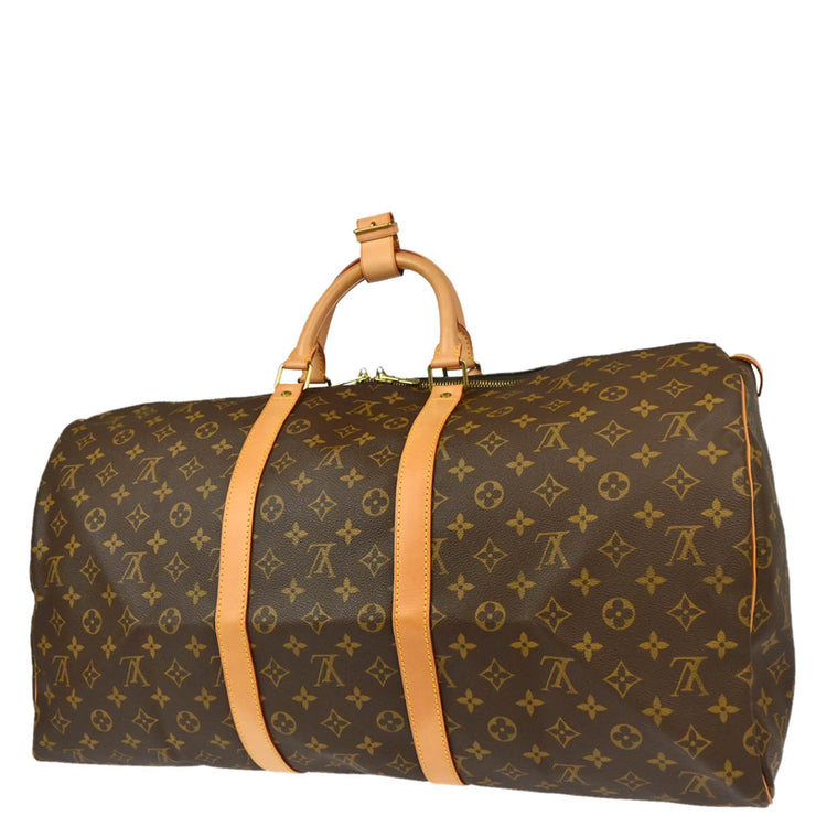 Louis Vuitton 2000 Monogram Keepall 55 Travel Duffle Handbag M41424