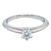 Tiffany & Co. Classic Solitaire Ring PT950 Diamond #46 #6