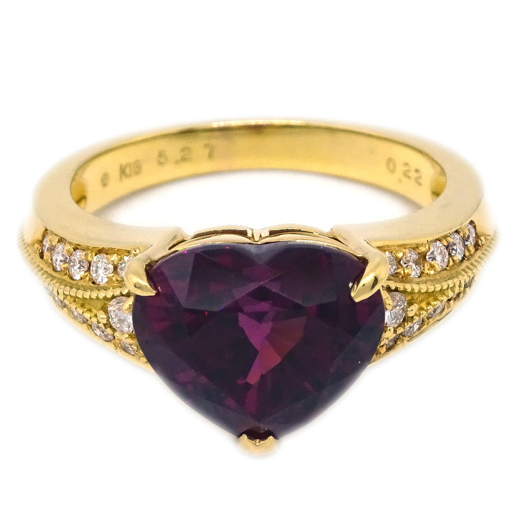 日本全国送料無料商品人気ランキング Ring 18KYG Garnet Diamond #53 #13 – AMORE Vintage Tokyo アクセサリー