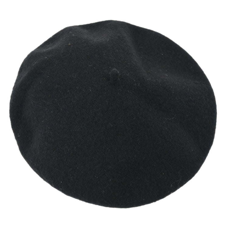 Chanel Black Hat Beret Small Good