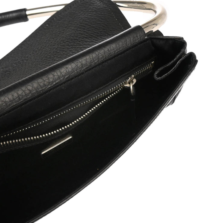 Prada * Black Leather Loop Bag Handbag