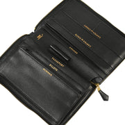 Hermes * 1994 Black Lizard Charlie Travel Case Long Wallet