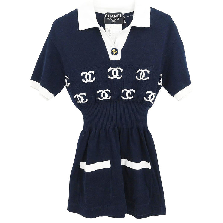 Chanel Short Sleeve Top Navy