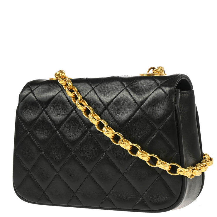 Chanel Black Lambskin Chain Shoulder Bag