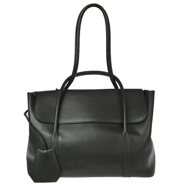 Hermes Black Evercalf Initiale Shoulder Bag