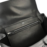 Hermes Black Evercalf Initiale Shoulder Bag