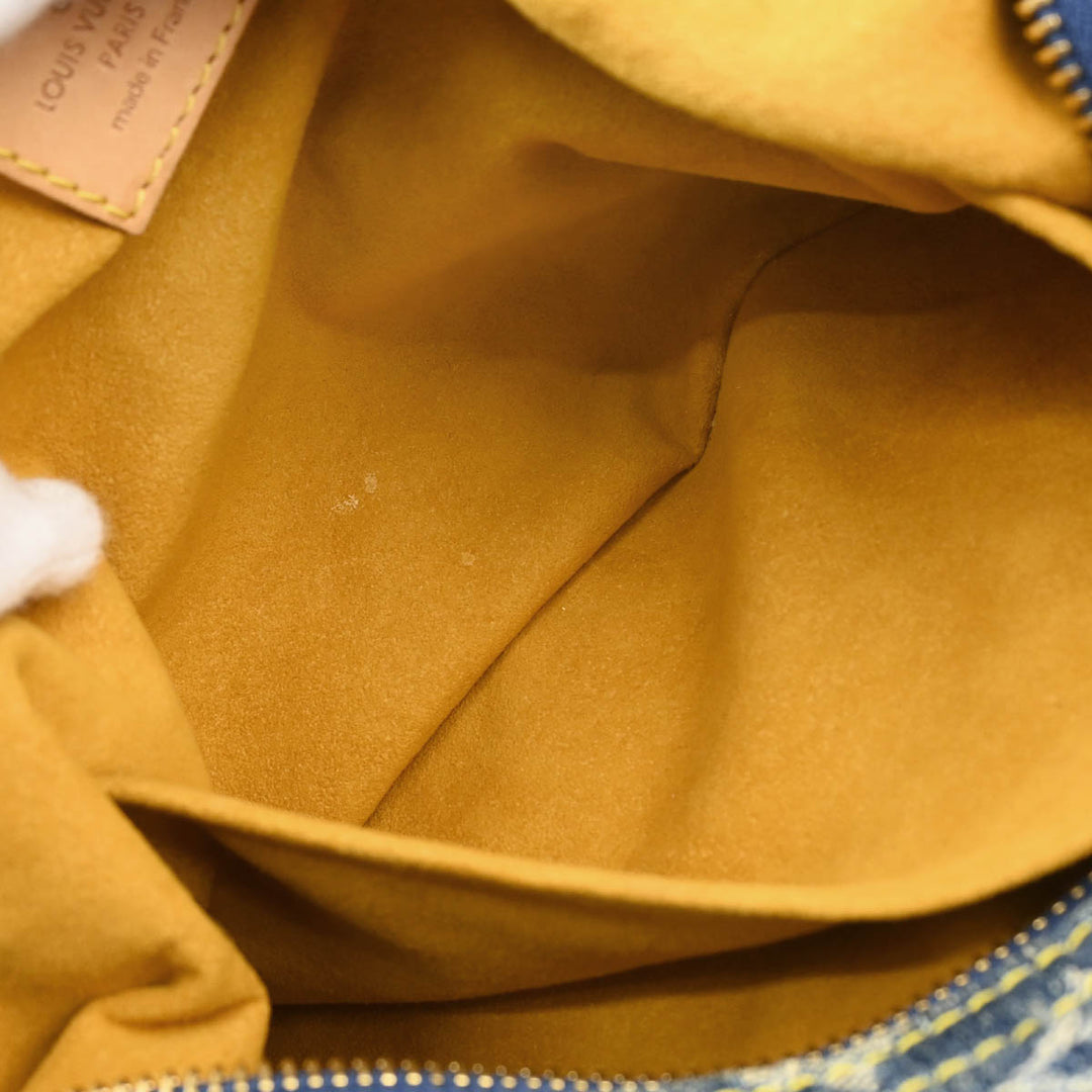Louis Vuitton 2008 Blue Monogram Denim Baggy PM Shoulder Bag
