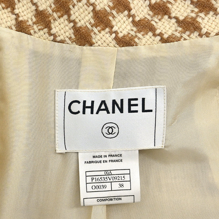 Chanel 2000 Single Breasted Jacket Brown #38