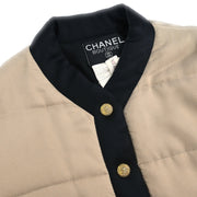 Chanel Collarless Jacket Beige #38