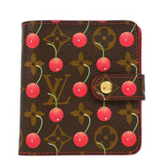 Louis Vuitton 2005 Monogram Cherry Compact Zip Wallet M95005