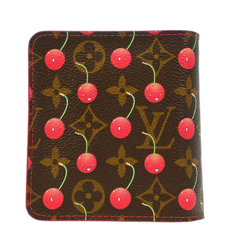 Louis Vuitton 2005 Monogram Cherry Compact Zip Wallet M95005