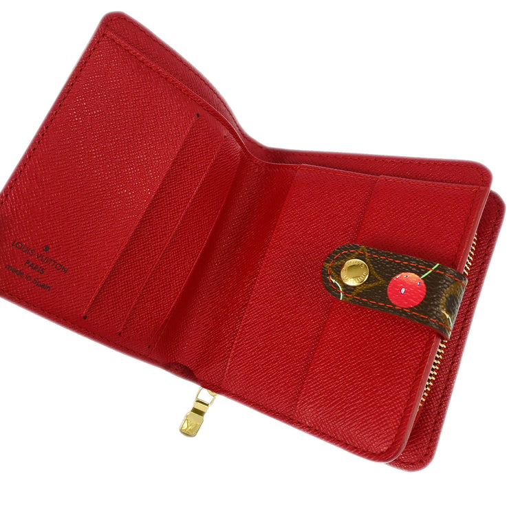 Louis Vuitton 2005 Monogram Cherry Compact Zip Wallet M95005