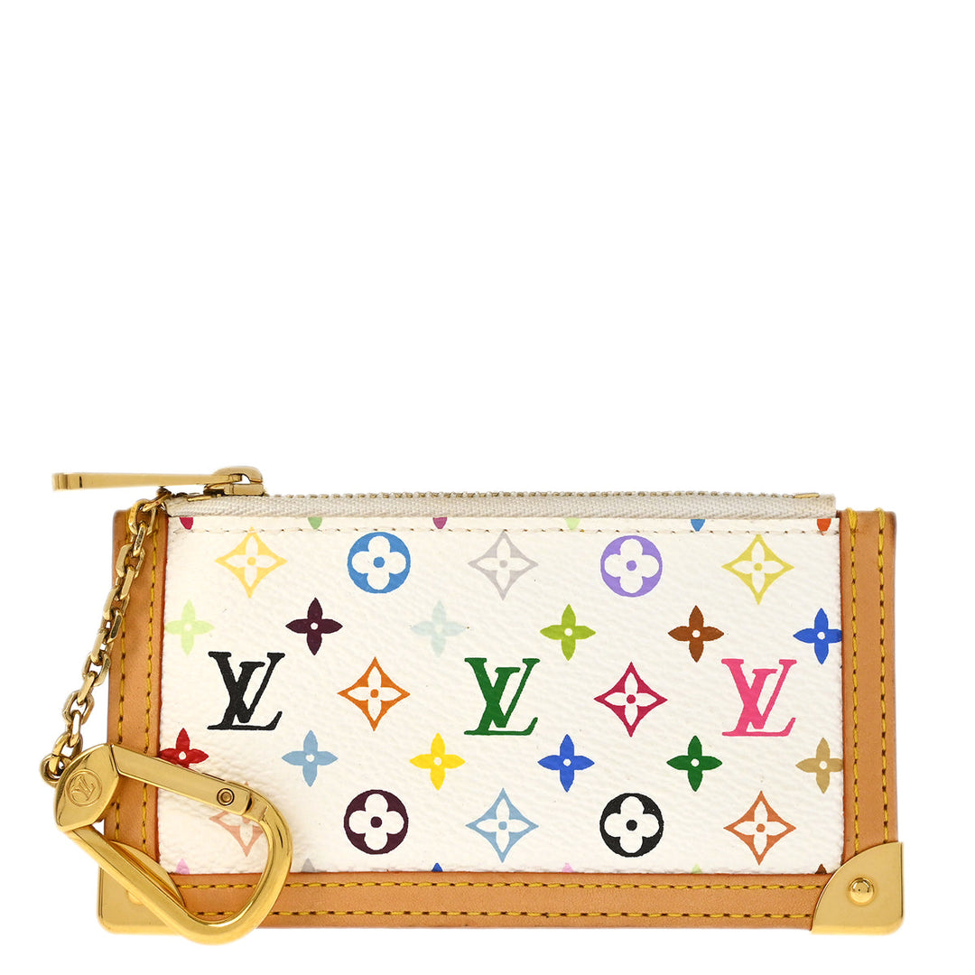 Louis Vuitton Multicolor Monogram Key Pouch White – DAC