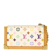 Louis Vuitton 2004 White Multicolor Pochette Cles Coin Purse M92655