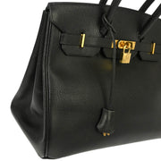 Hermes Black Ardennes Birkin 35 Handbag