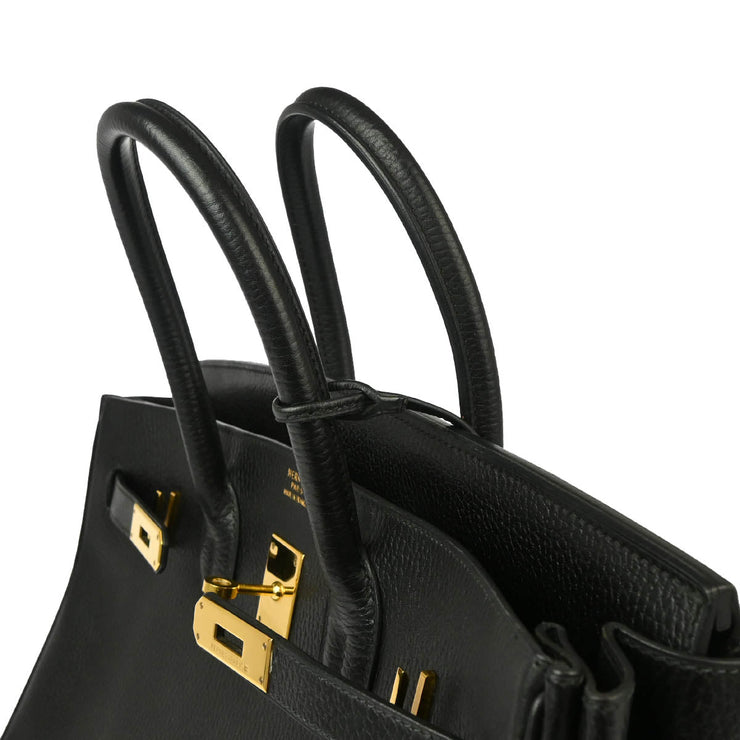 Hermes Black Ardennes Birkin 35 Handbag