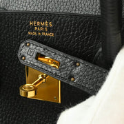 Hermes Black Ardennes Birkin 35 Handbag