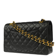 Chanel Black Caviar Medium Classic Double Flap Shoulder Bag