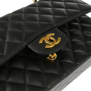 Chanel Black Caviar Medium Classic Double Flap Shoulder Bag