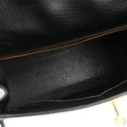 Hermes Black Ardennes Kelly 28 Sellier 2way Shoulder Handbag