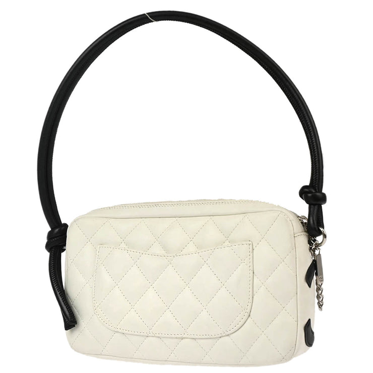 Chanel 2004-2005 White Calfskin Cambon Ligne Handbag