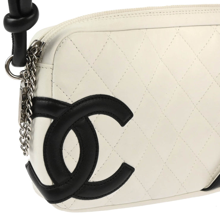 Chanel 2004-2005 White Calfskin Cambon Ligne Handbag