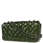 Chanel 2008-2009 Green Lambskin East West Chain Shoulder Bag