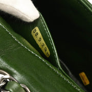 Chanel 2008-2009 Green Lambskin East West Chain Shoulder Bag