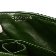 Chanel 2008-2009 Green Lambskin East West Chain Shoulder Bag