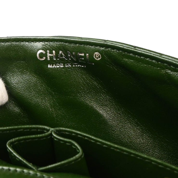 Chanel 2008-2009 Green Lambskin East West Chain Shoulder Bag