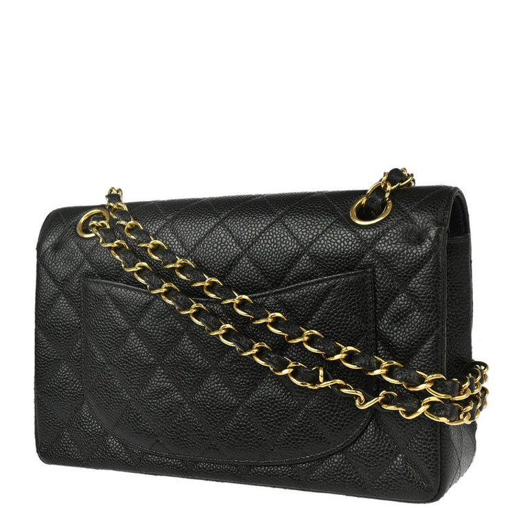 Chanel Black Caviar Small Classic Double Flap Shoulder Bag