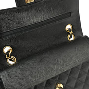 Chanel Black Caviar Small Classic Double Flap Shoulder Bag