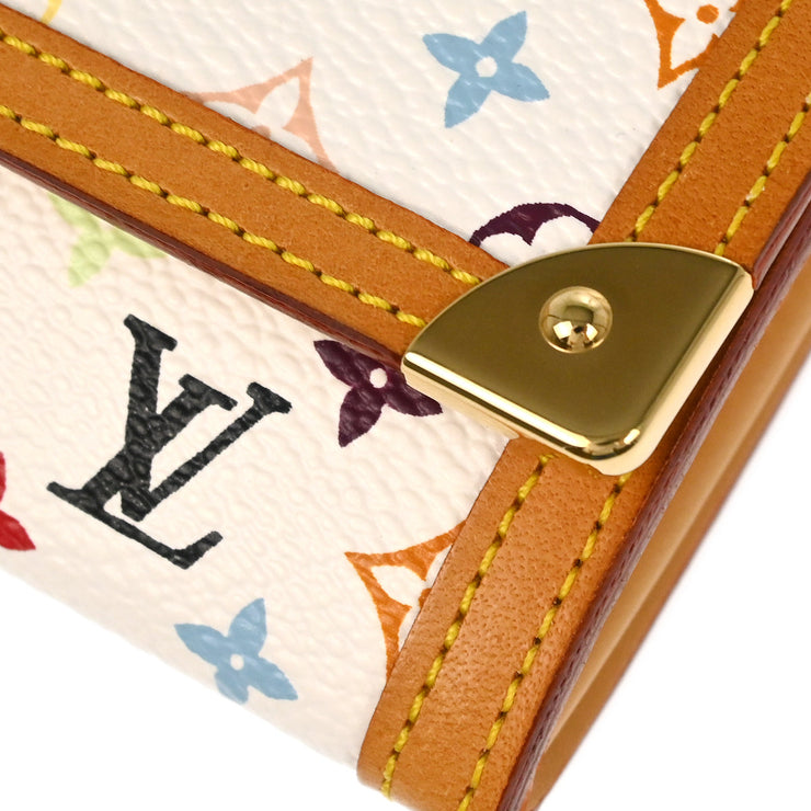 Louis Vuitton 2008 White Multicolor Porte Monnaie Plat Wallet M92657