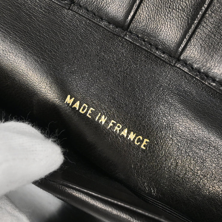 Chanel Black Lambskin Bicolore Long Wallet