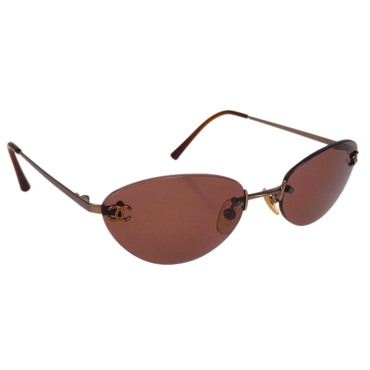 Chanel Sunglasses Eyewear Brown Small Good