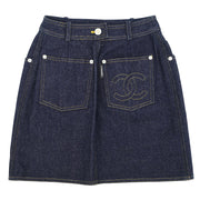 Chanel 1996 Denim Skirt Indigo #36