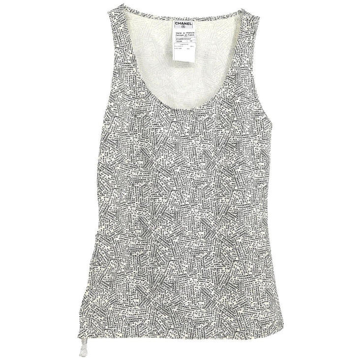 Chanel 1999 Sleeveless Top Gray White #38