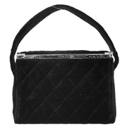 Chanel Black Velvet Vanity Handbag