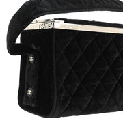 Chanel Black Velvet Vanity Handbag