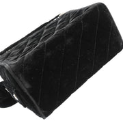 Chanel Black Velvet Vanity Handbag