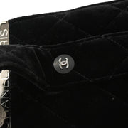 Chanel Black Velvet Vanity Handbag