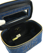 Chanel Indigo Denim Timeless Vanity Handbag