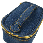 Chanel Indigo Denim Timeless Vanity Handbag