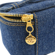 Chanel Indigo Denim Timeless Vanity Handbag