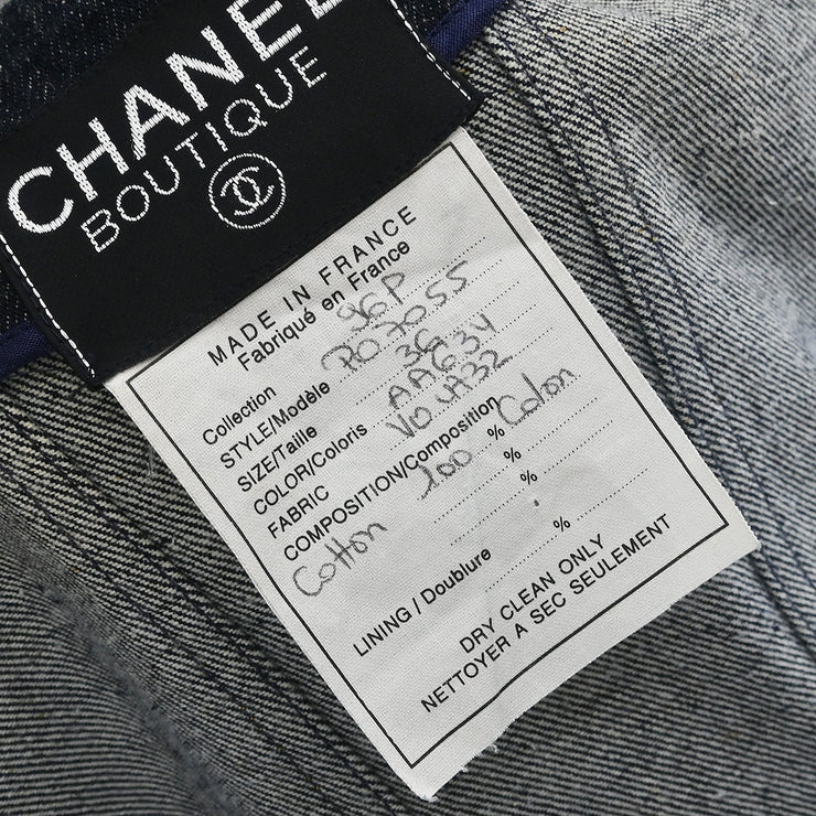 Chanel 1996 Denim Jacket Indigo #36