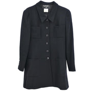 Chanel 1996 Single Breasted Jacket Black #42